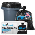 45 Gallon Heavy Duty Black Trash Bags 100 Count P418