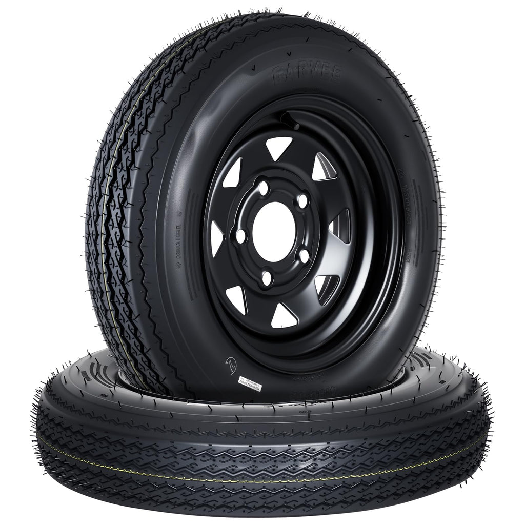 2-Pack 4.80-12 Trailer Tires with 12" Rims S476