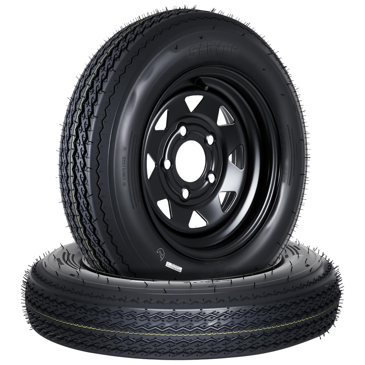 2-Pack 4.80-12 Trailer Tires with 12" Rims S476