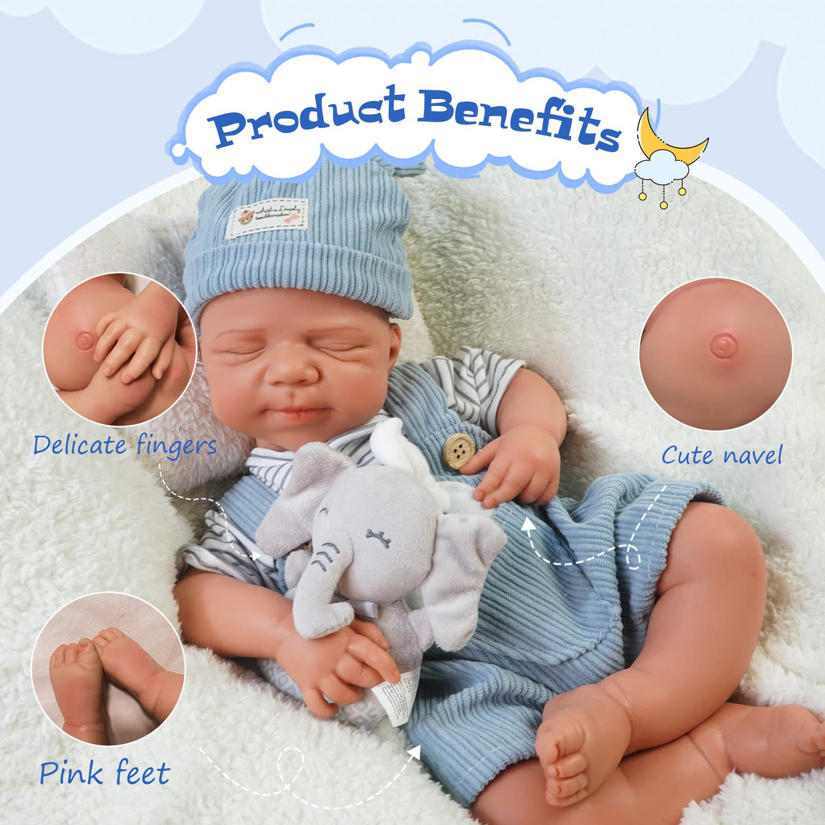 20 Inch Full Silicone Baby Doll K7458