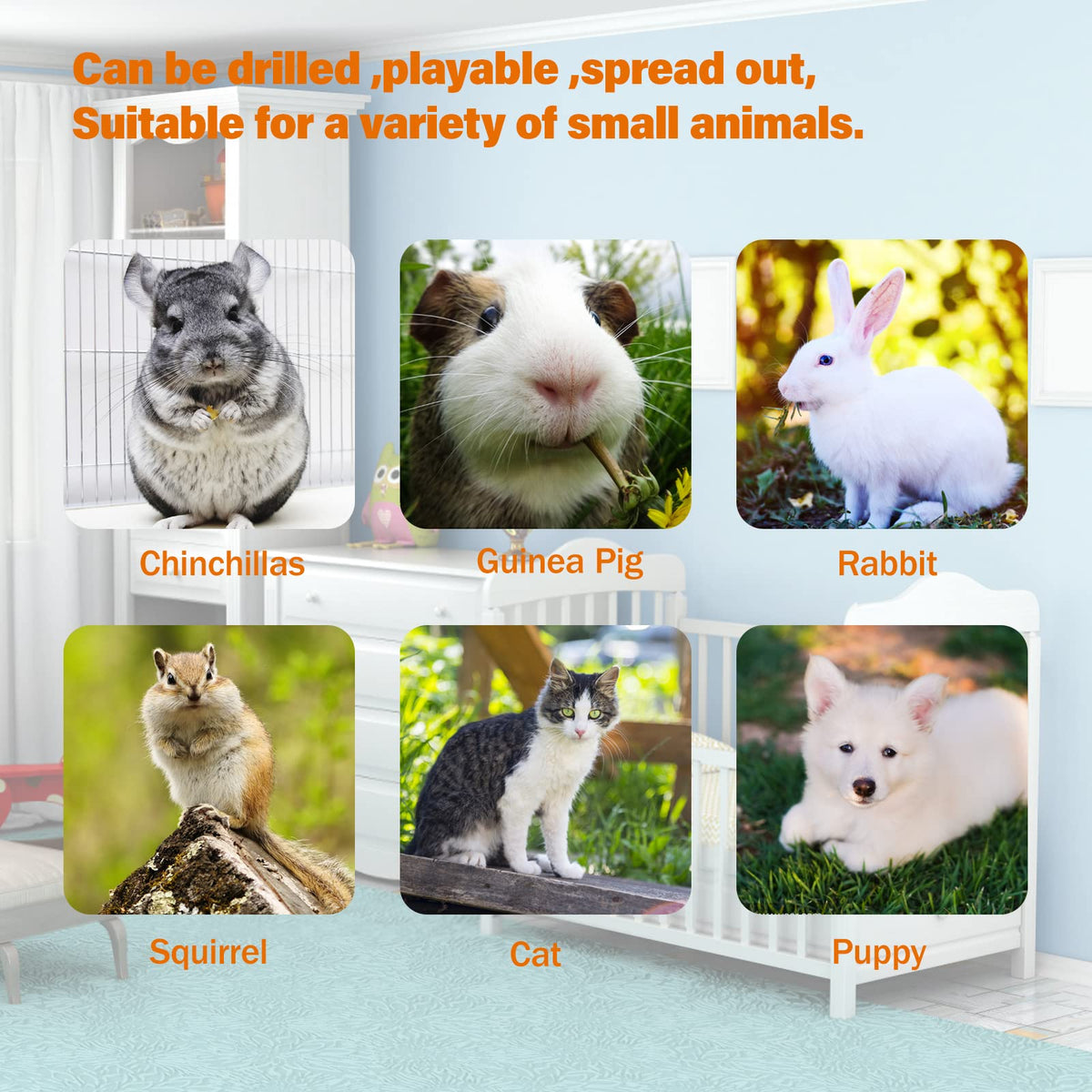 Collapsible Bunny Tunnel Bed with Mat J4775