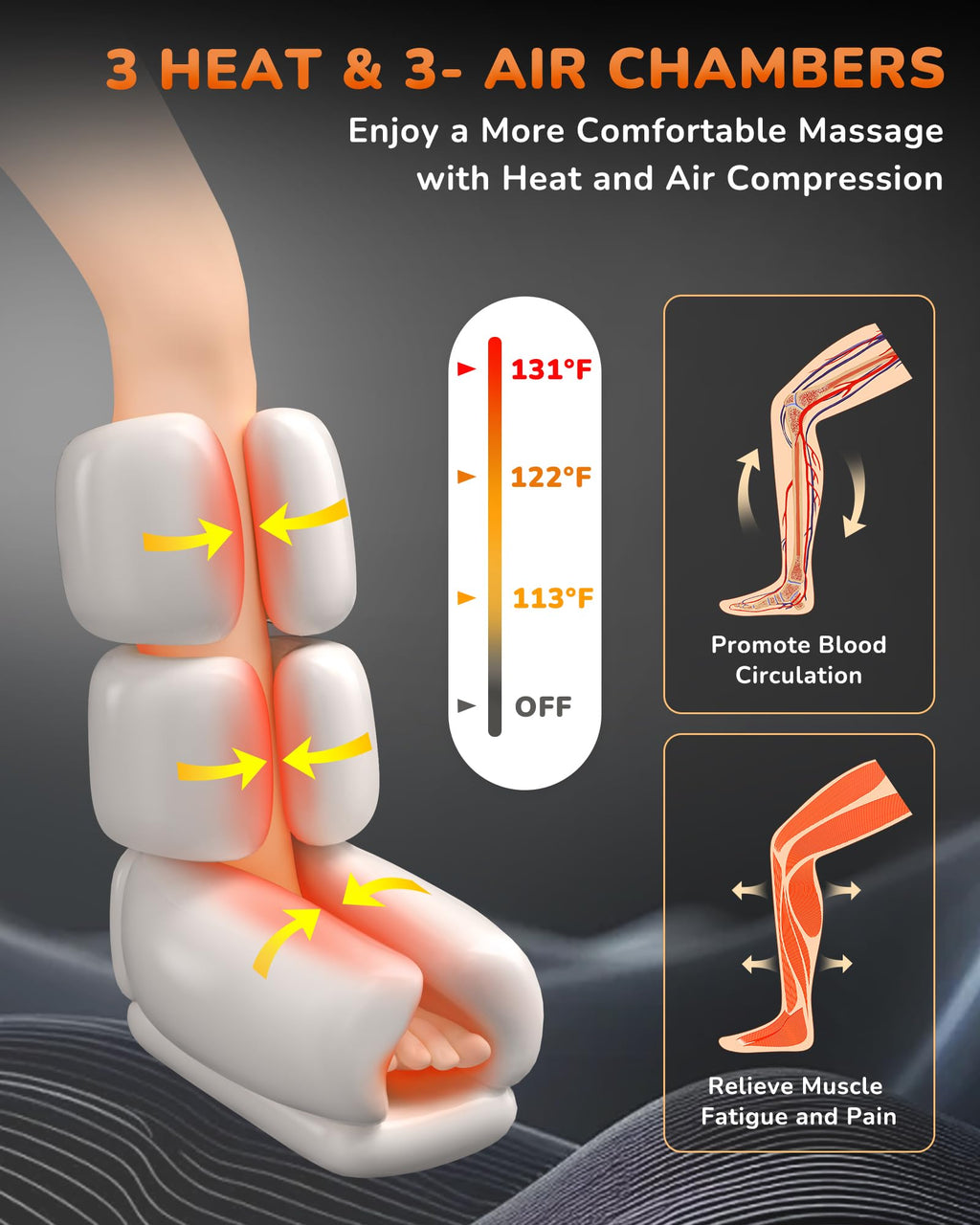 Leg Compression Massager with Heat F43383