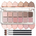 Mauve Pink Grey Brown Matte Eyeshadow Palette with Brush U2623