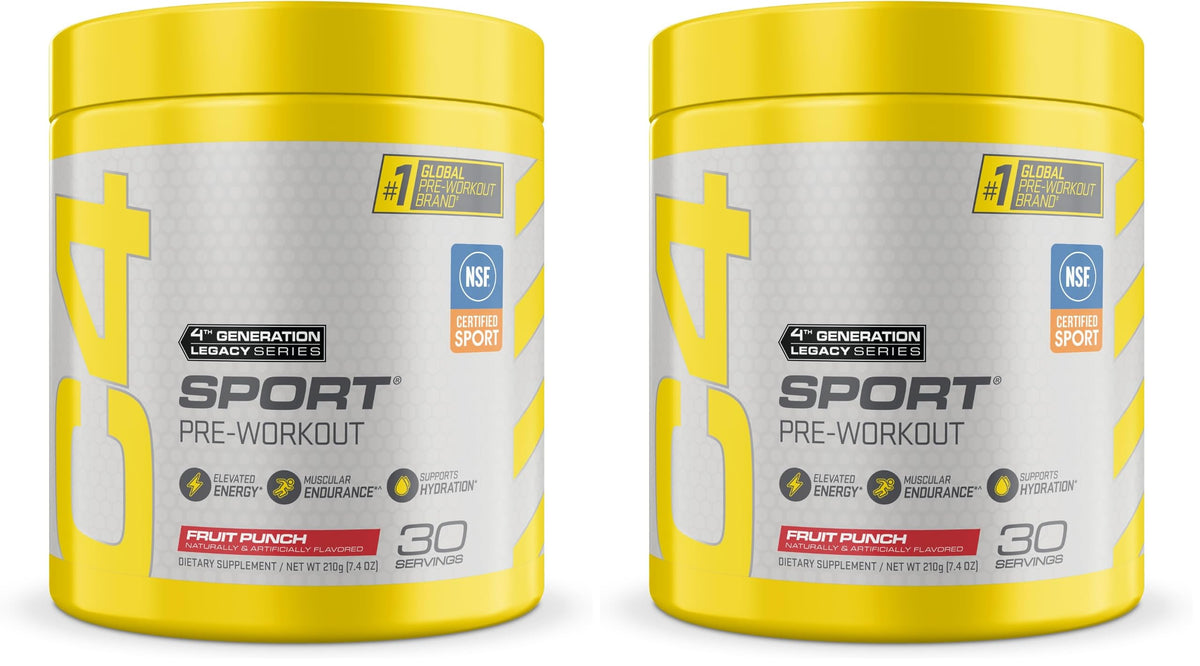 Fruit Punch Pre Workout Powder 30 Servings Pack of 2 R518455