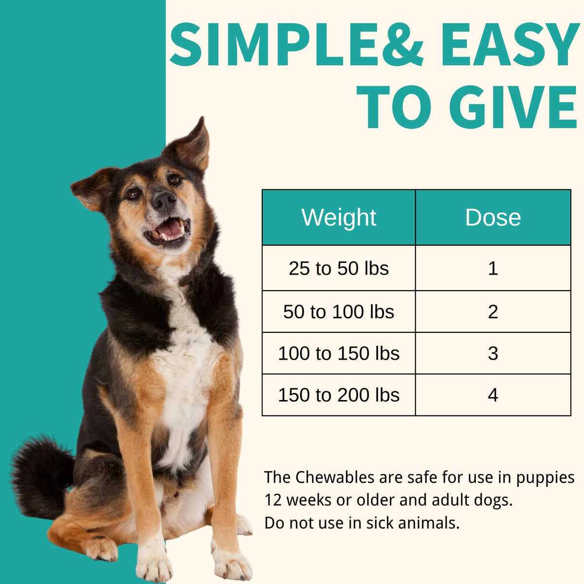 Pyrantel Pamoate and Praziquantel De-wormer Tablet for Medium & Large Dogs V668008