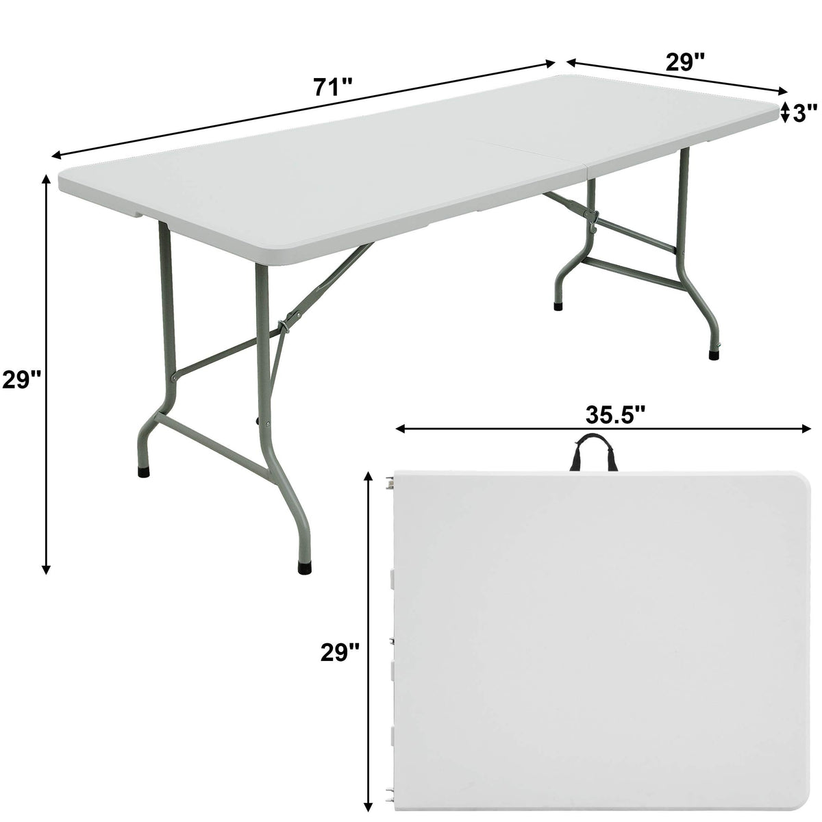 6ft Folding Plastic Table A820