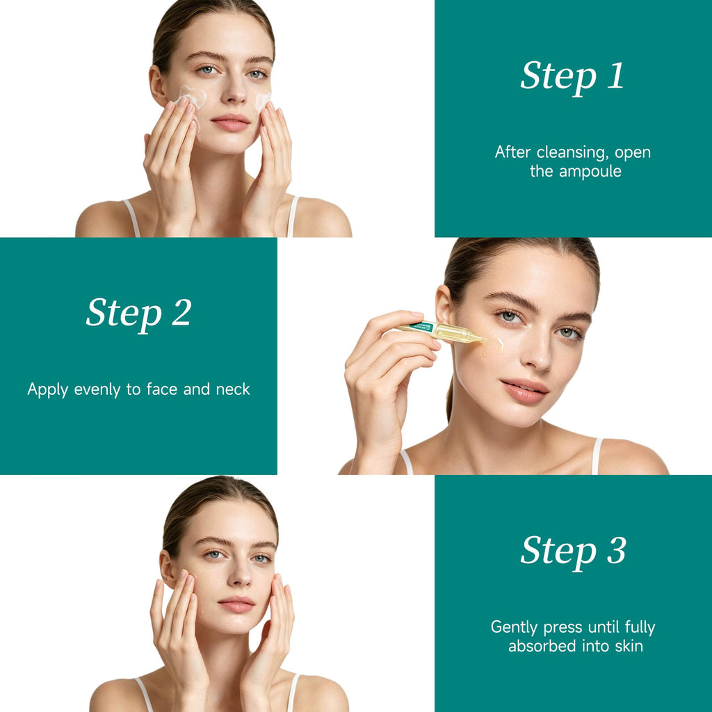 Anti-Aging Face Oil Serum Ampoules with Squalane, Camellia, Jojoba & Meadowfoam Seed Oil, 1ml x 30 Y73283