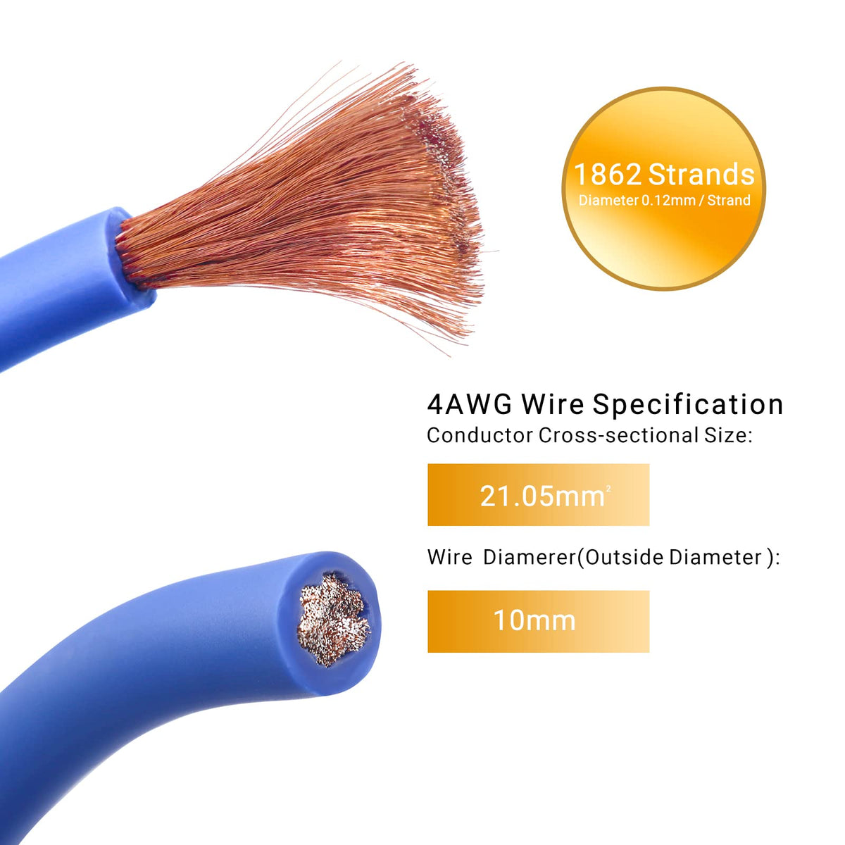 4 Gauge CCA Amplifier Wiring Kit with OFC RCA Cable E6607