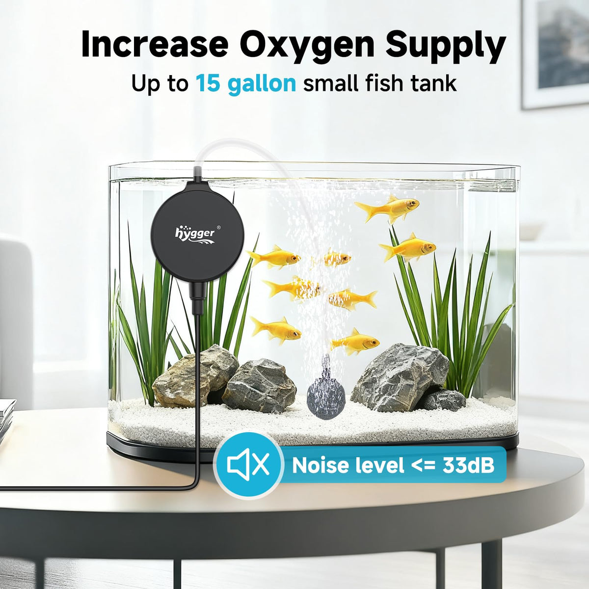 1.5 Watt Mini Aquarium Air Pump with Air Stone Tubing H96622