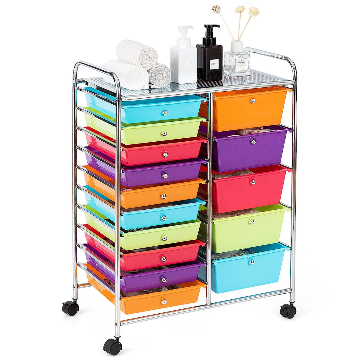 15 Drawer Rolling Storage Cart S115539