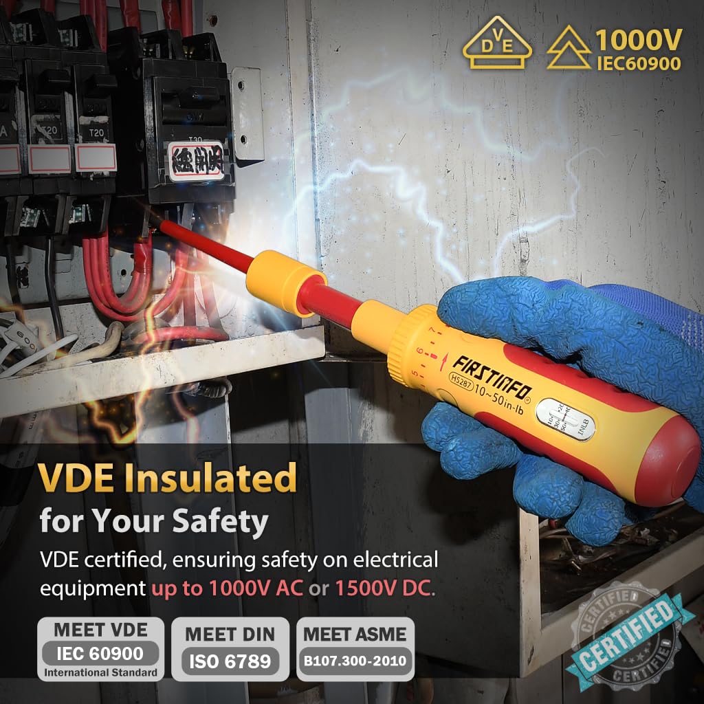 VDE Insulated Torque Screwdriver Set with 8 Bits U931436
