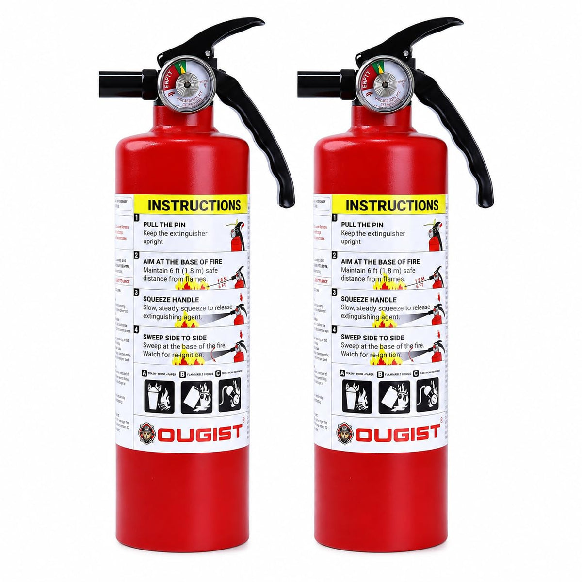 2.5 lb Dry Chemical ABC Fire Extinguisher, 2 Pack A34951