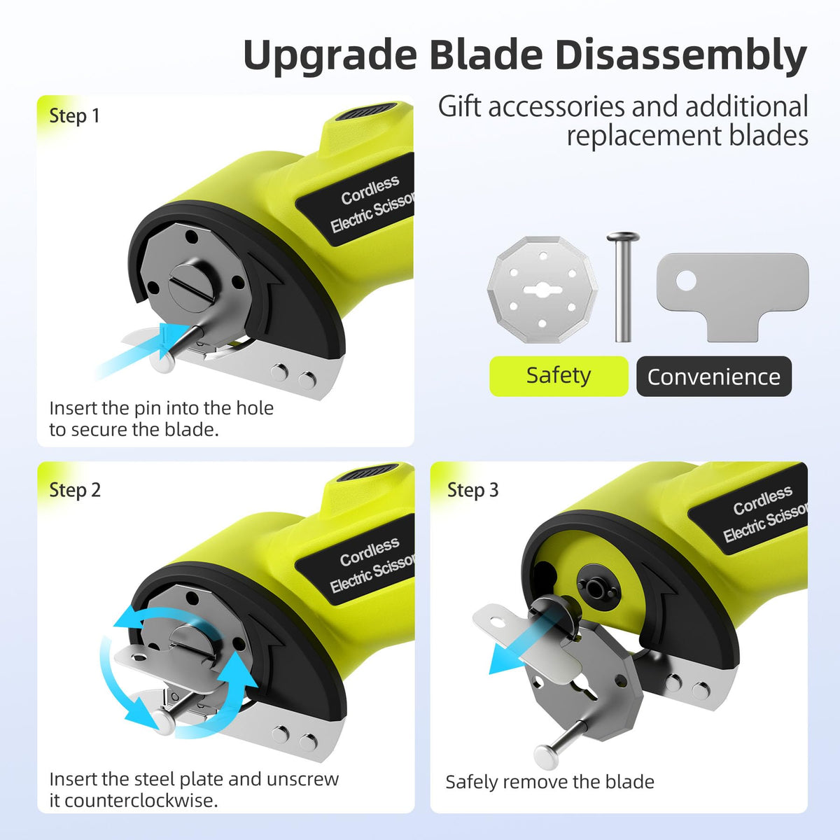 Cordless Electric Cutter with 2 Rotary Blades B24722
