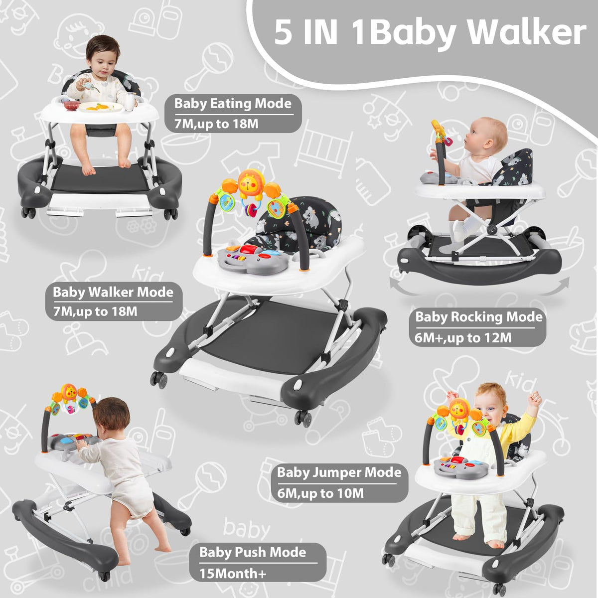 Foldable Baby Walker P9737