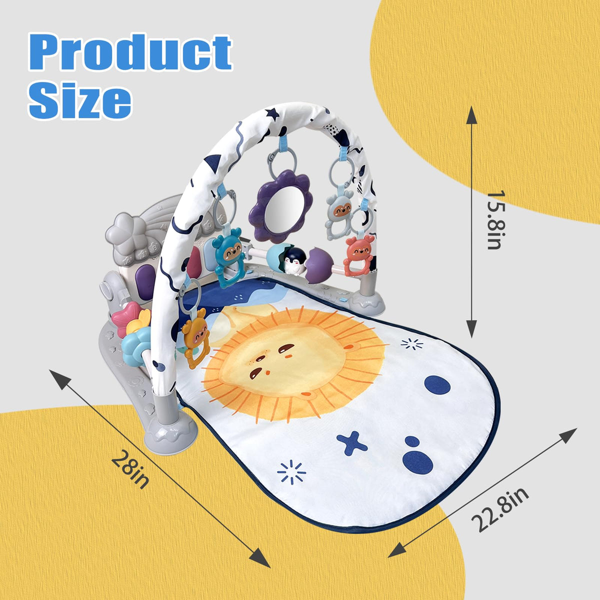Baby Play Gym Mat with Music and Light T544