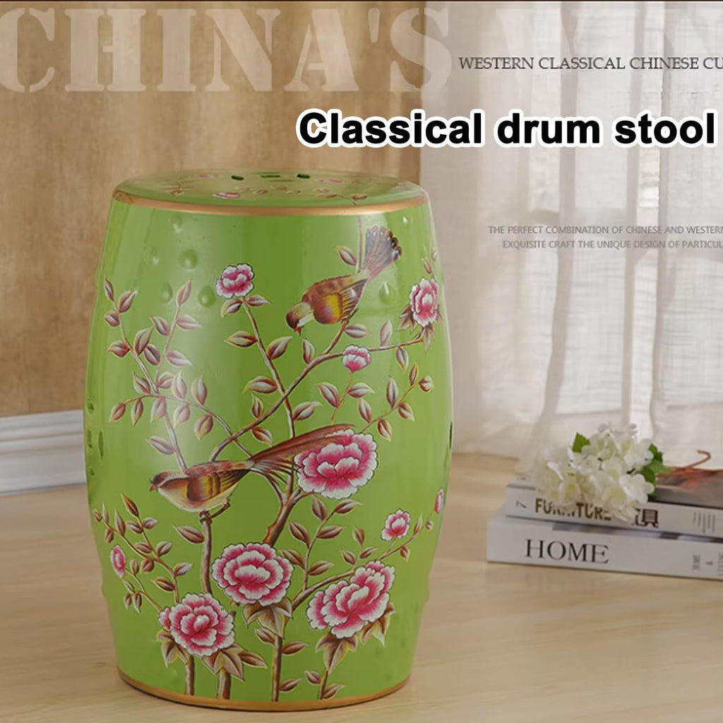 Ceramic Drum Garden Stool G172581