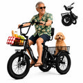 Electric Tricycle Bike 1200W Folding 3 Wheel Bicycle Y631773