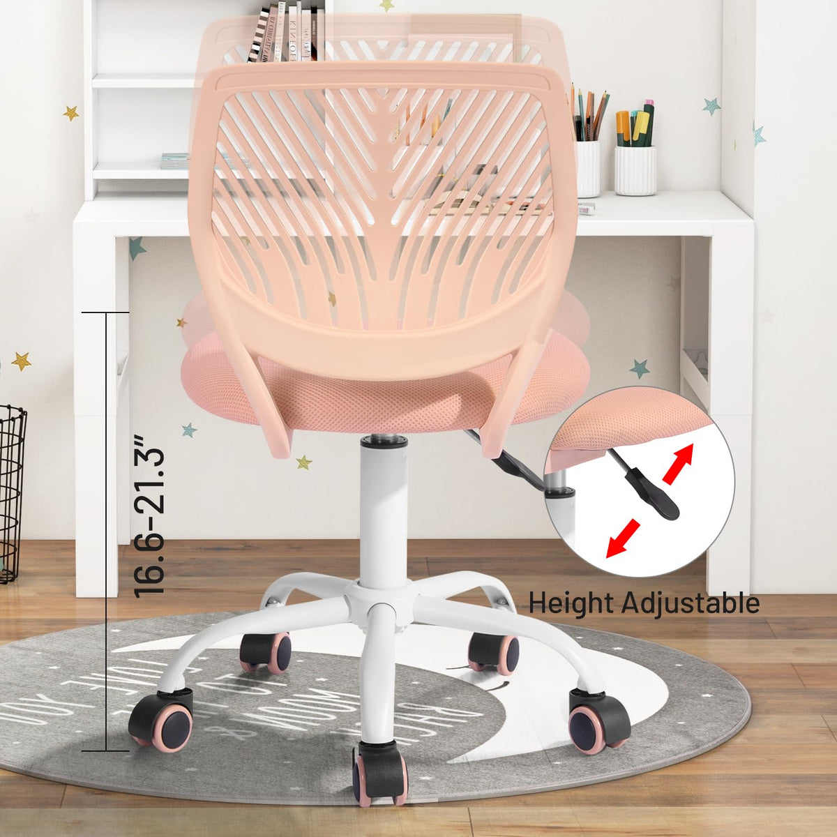 Armless Adjustable Swivel Mesh Task Chair Q479