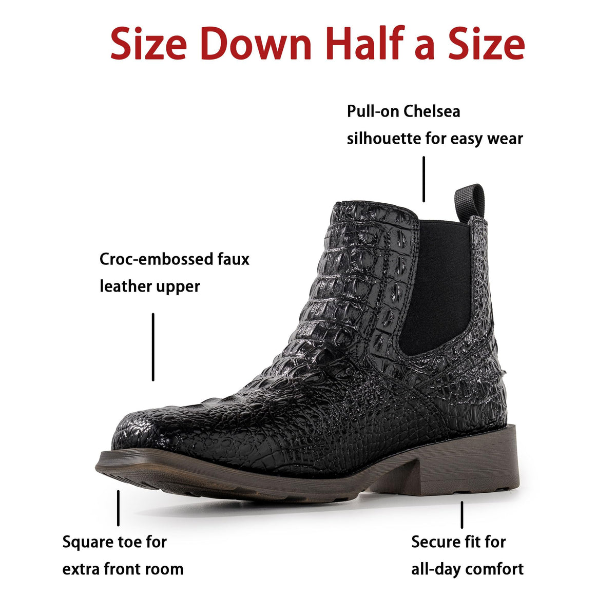 Square Toe Western Cowboy Boots T584843