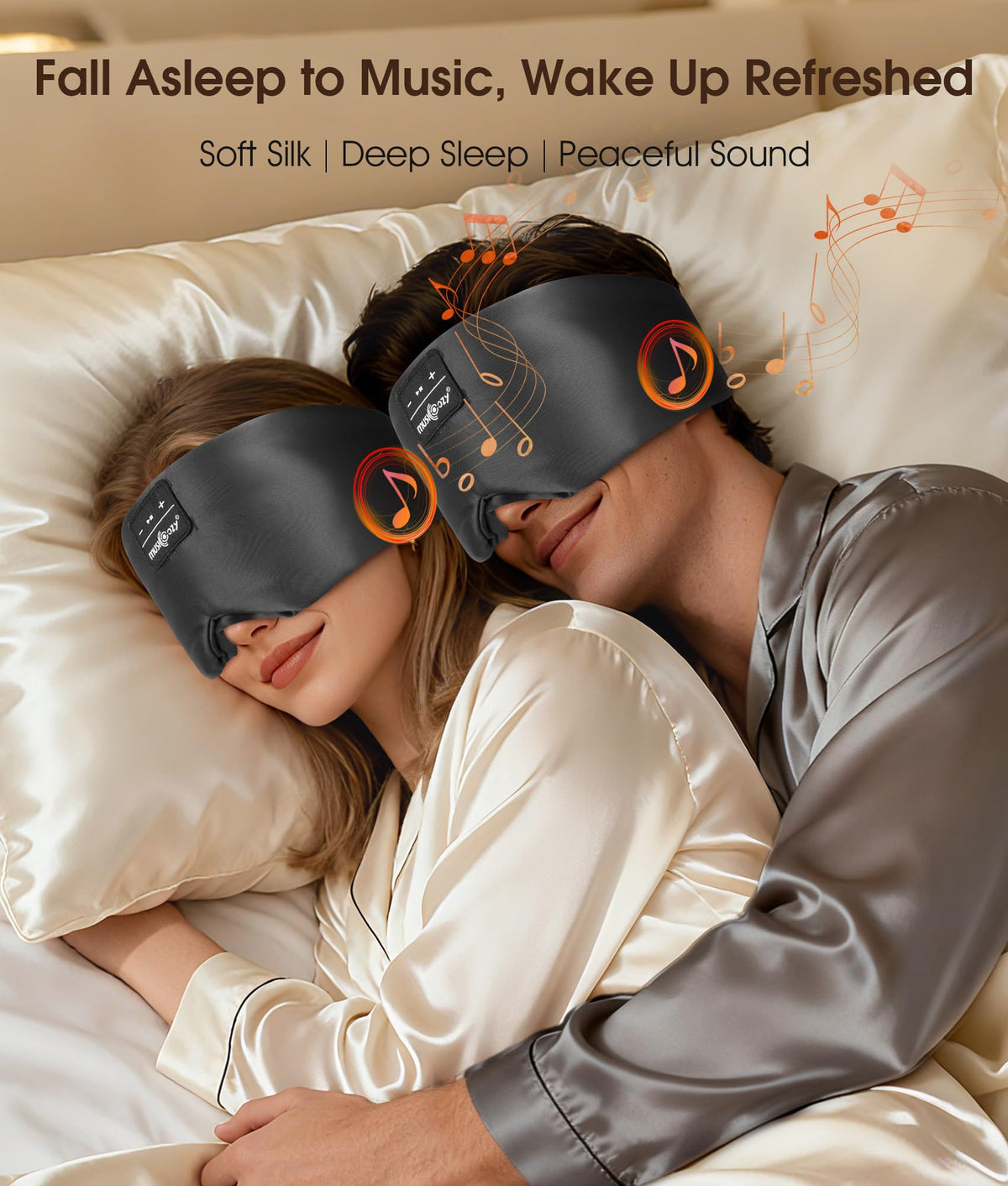 Silk Sleep Mask Bluetooth Headphones W9599