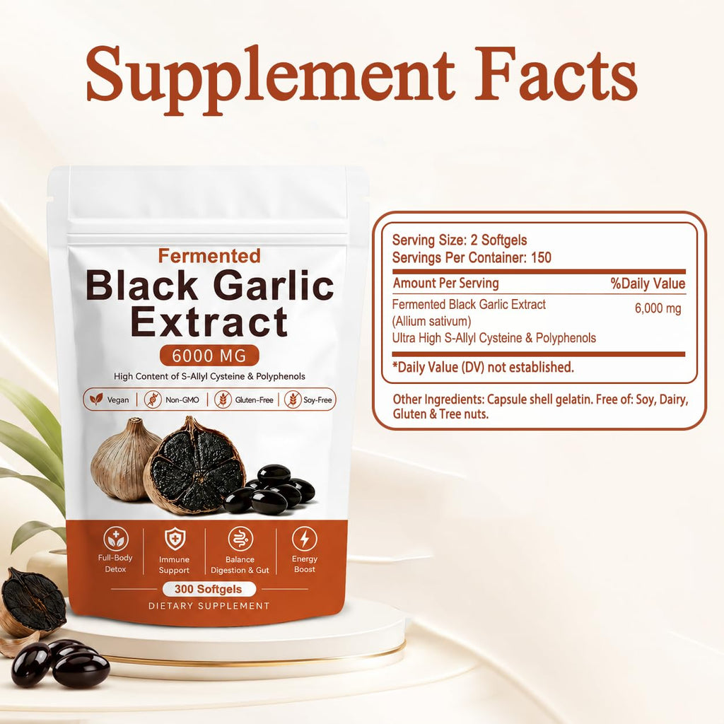 Black Garlic Extract 300 Softgels K4823