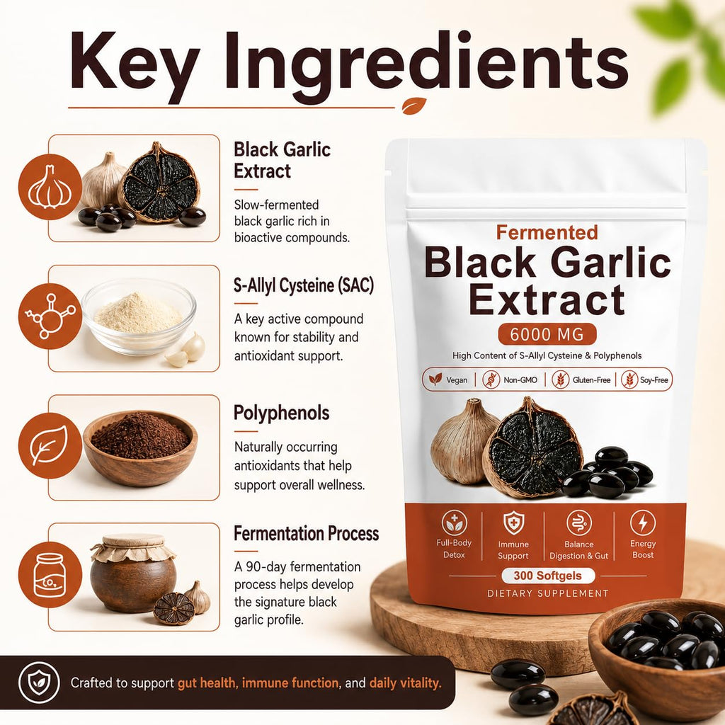 Black Garlic Extract 300 Softgels K4823