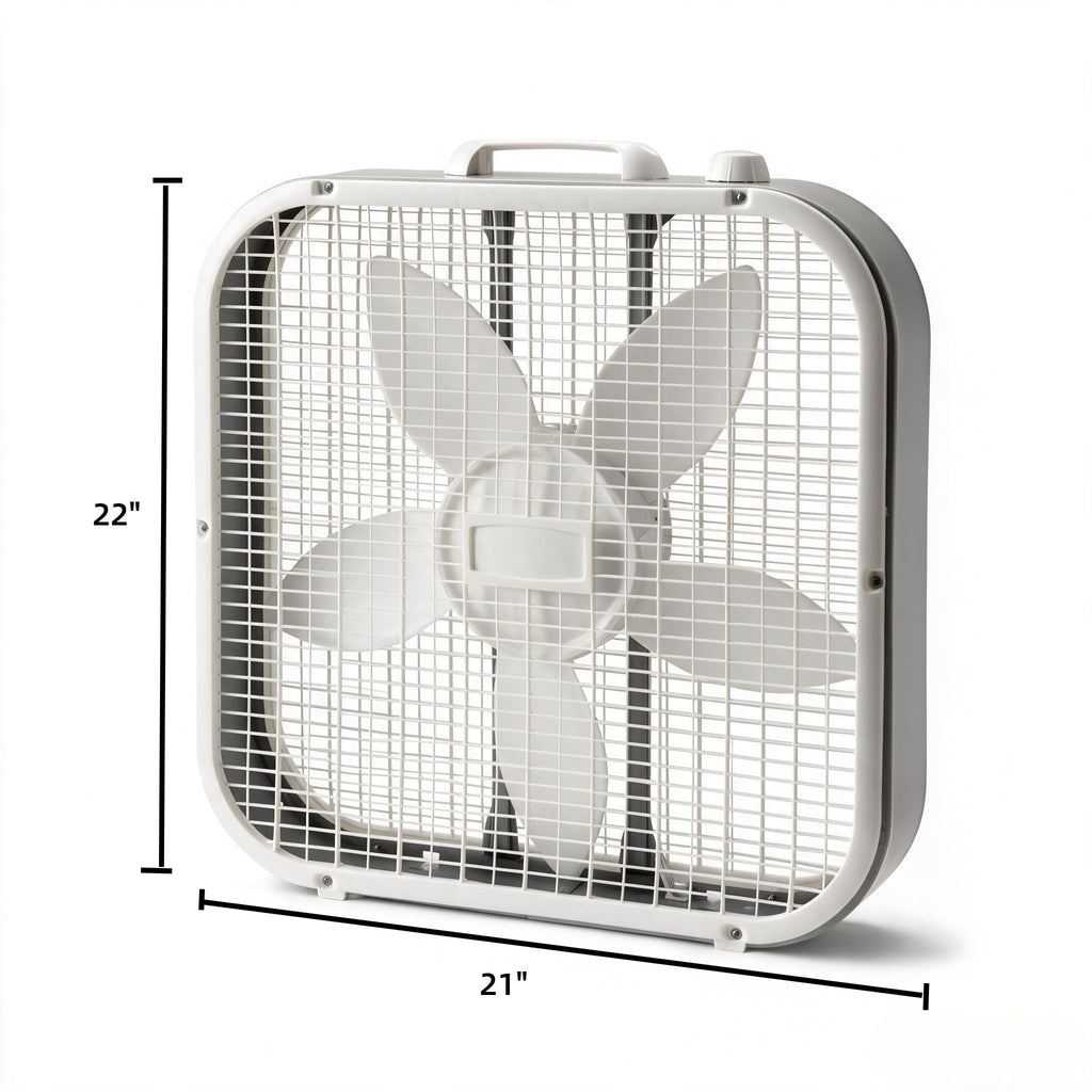 White 3-Speed Box Fan E1510