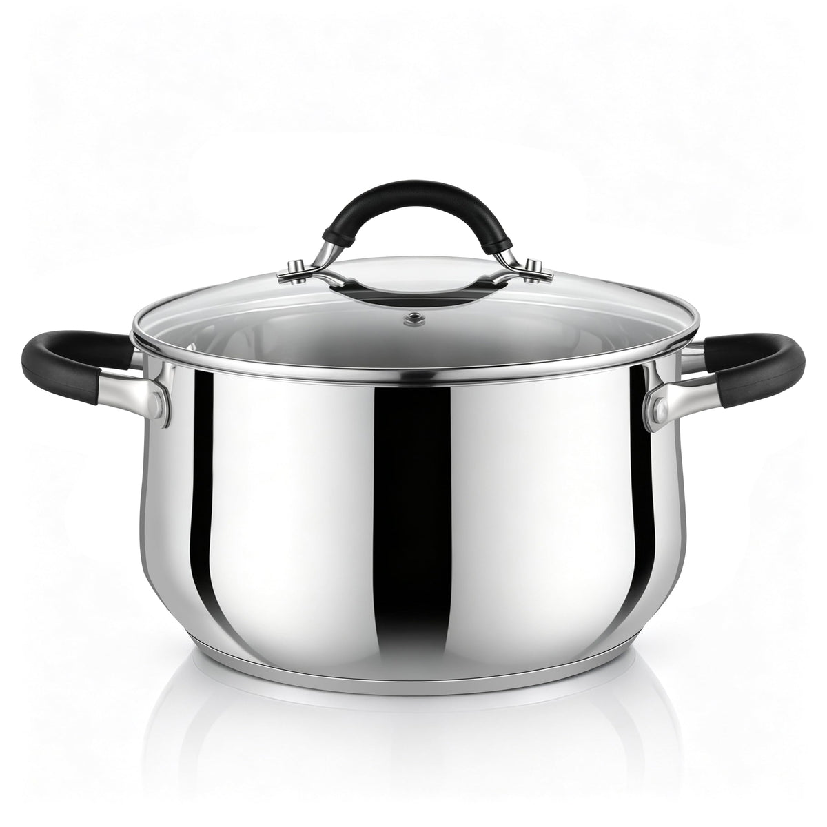 6 Quart Stainless Steel Induction Stock Pot with Lid J7229