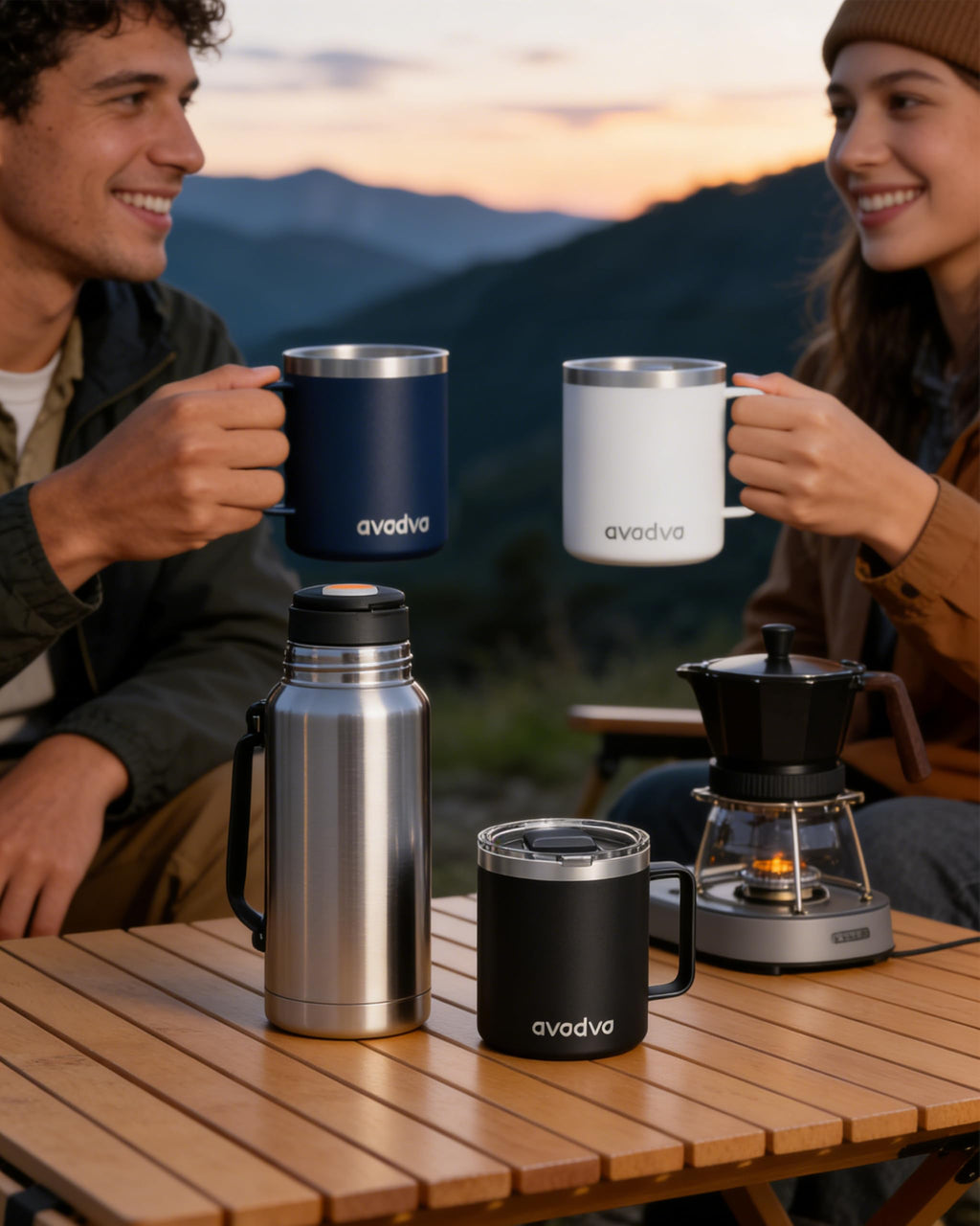 2 Pack 12oz Insulated Stainless Steel Coffee Mug with Lids W234
