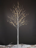 8FT 132 LED Birch Tree Warm White Q945