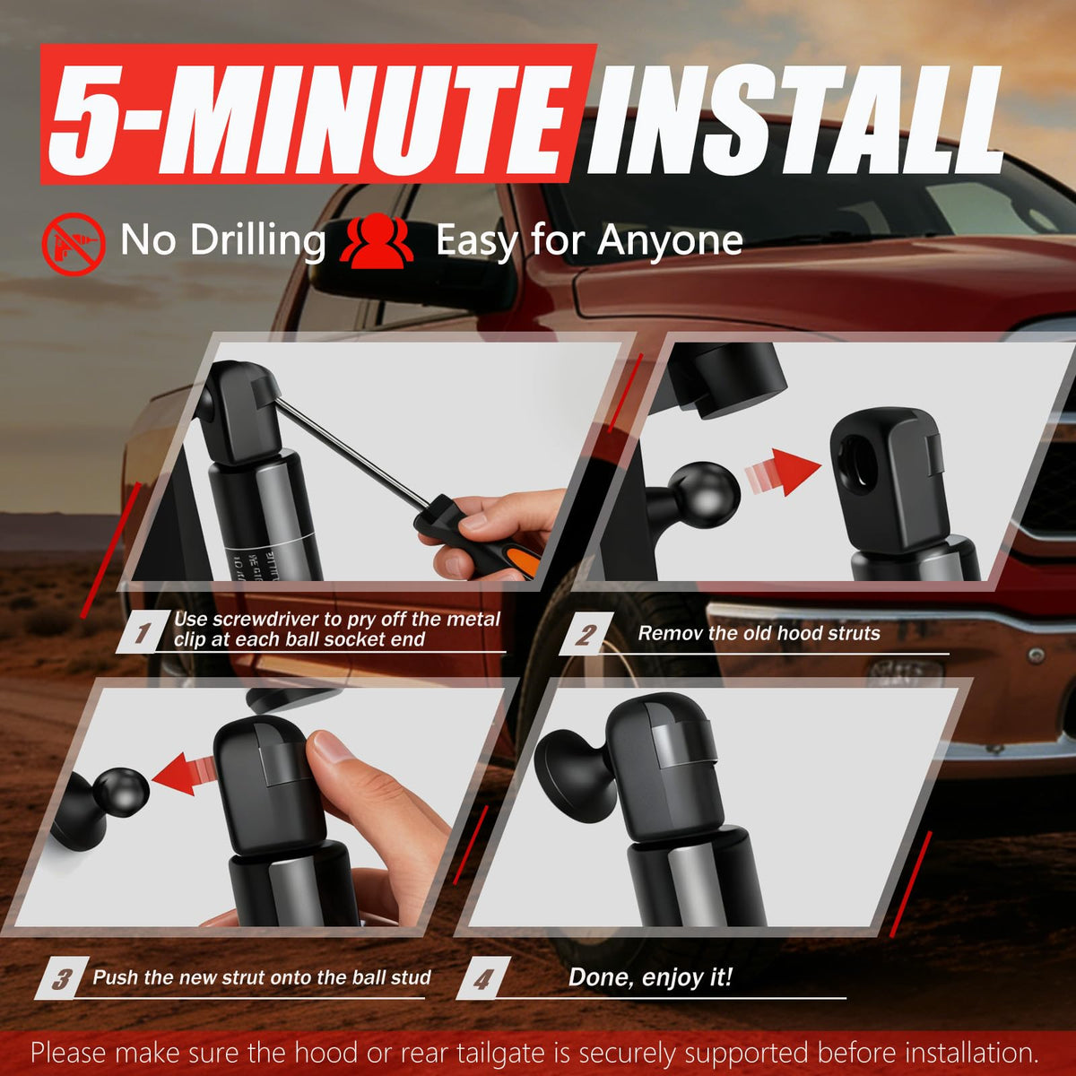 Rear Hatch Struts 2Pcs D24314
