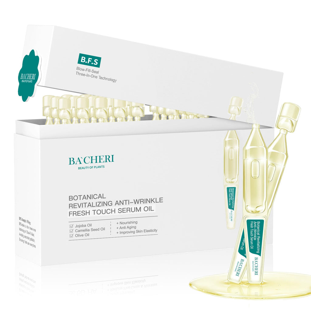Anti-Aging Face Oil Serum Ampoules with Squalane, Camellia, Jojoba & Meadowfoam Seed Oil, 1ml x 30 Y73283