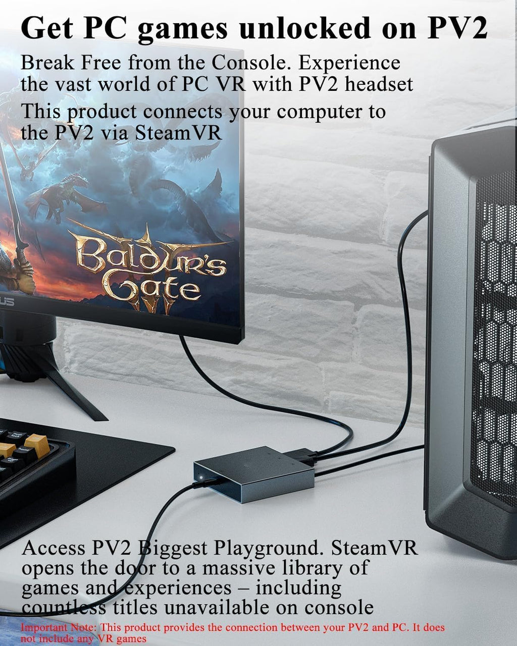 PC Adapter for VR2 Headset O262356