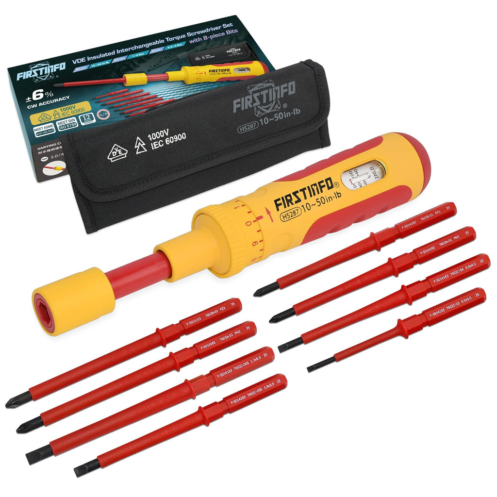 VDE Insulated Torque Screwdriver Set with 8 Bits U931436