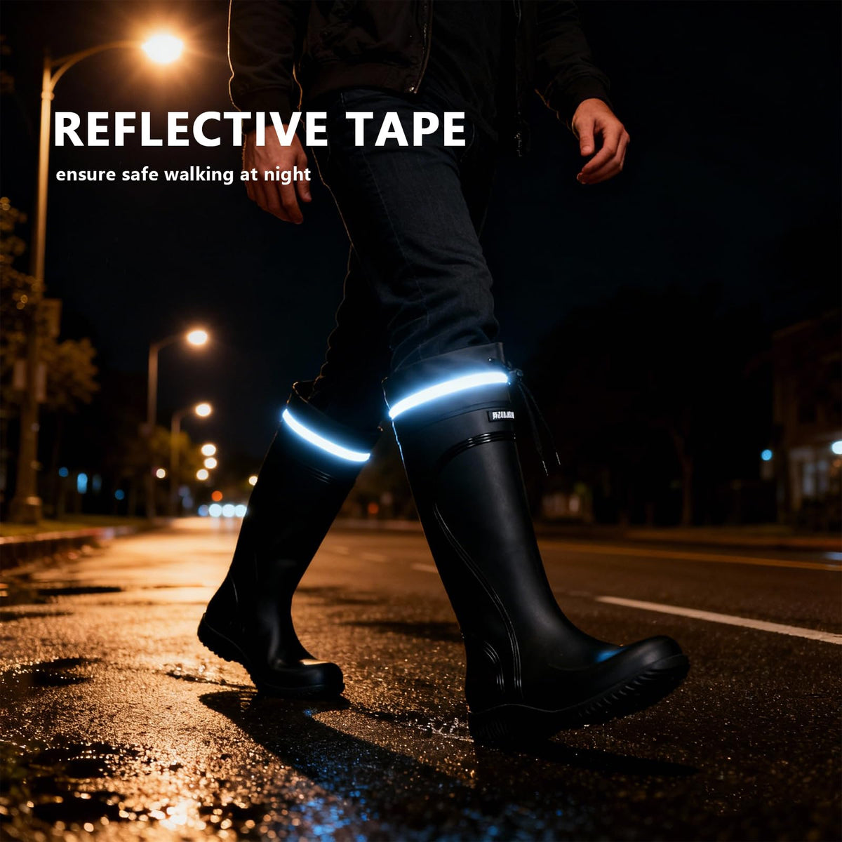 Waterproof Knee High Rubber Rain Boots B419177