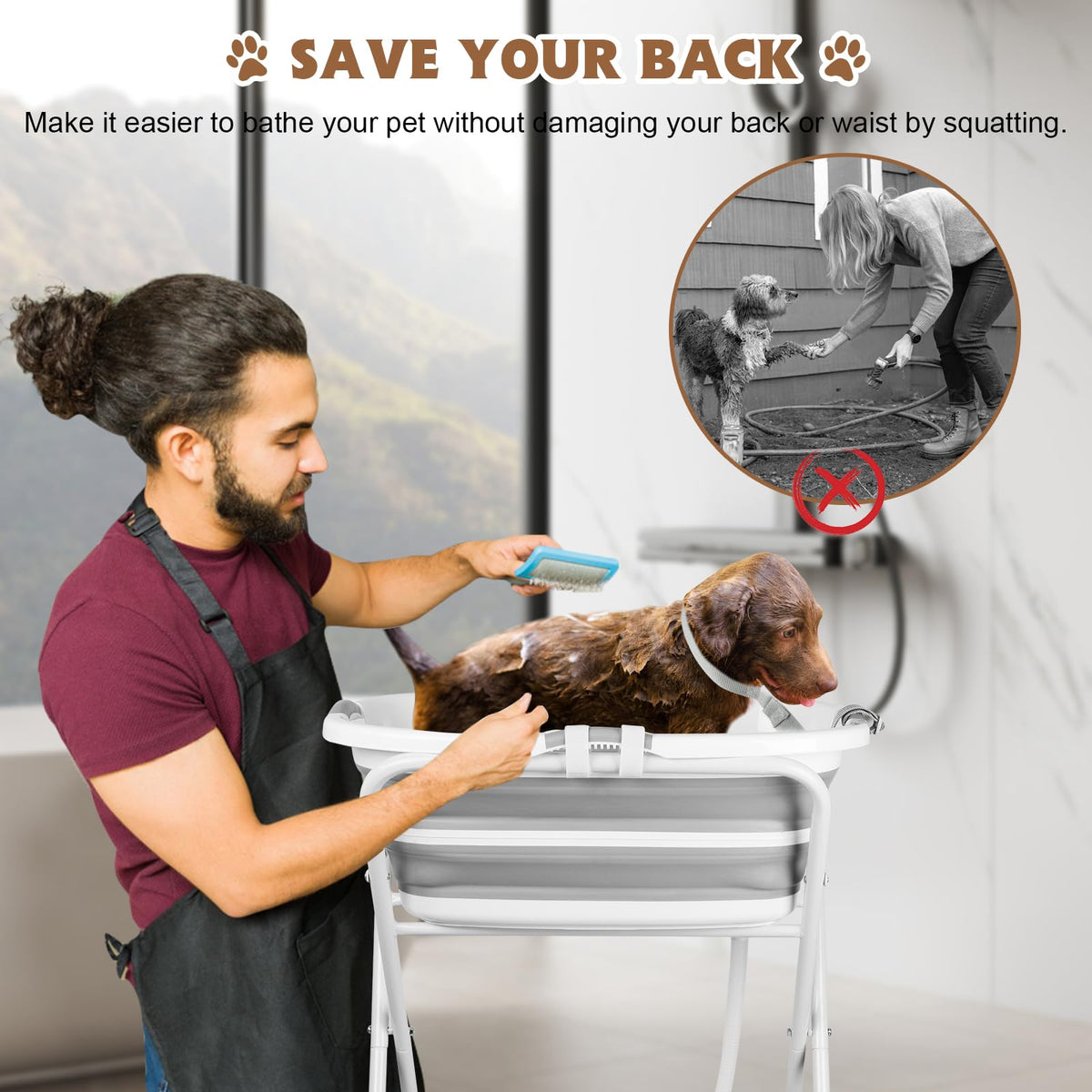 Elevated Dog Bathtub U4091