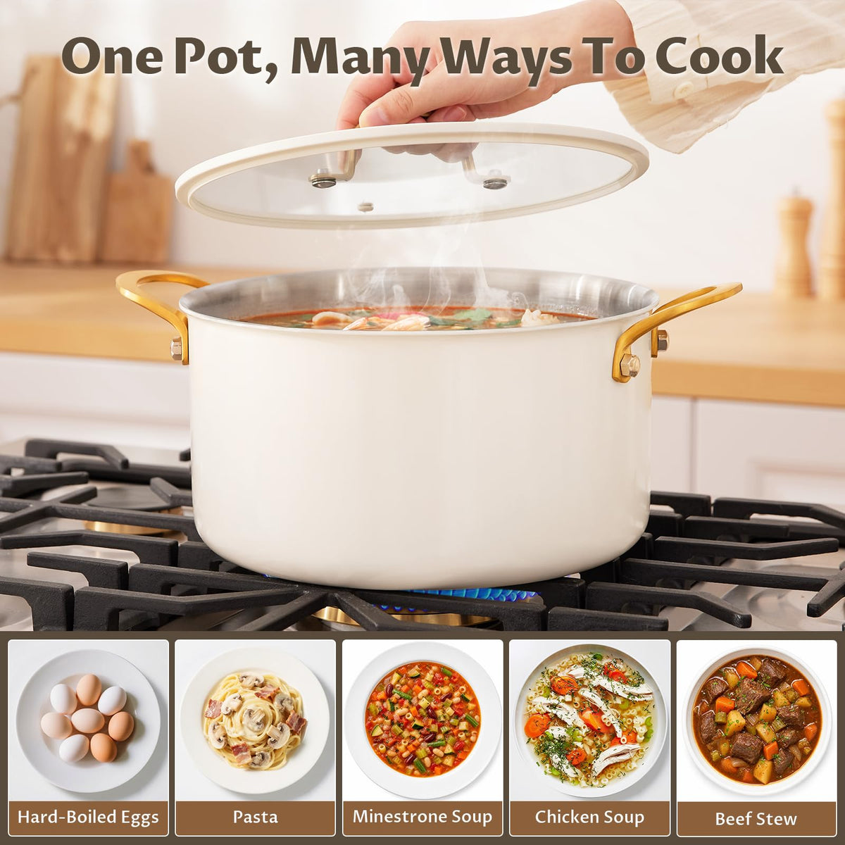12 Quart Stainless Steel Stock Pot L92654
