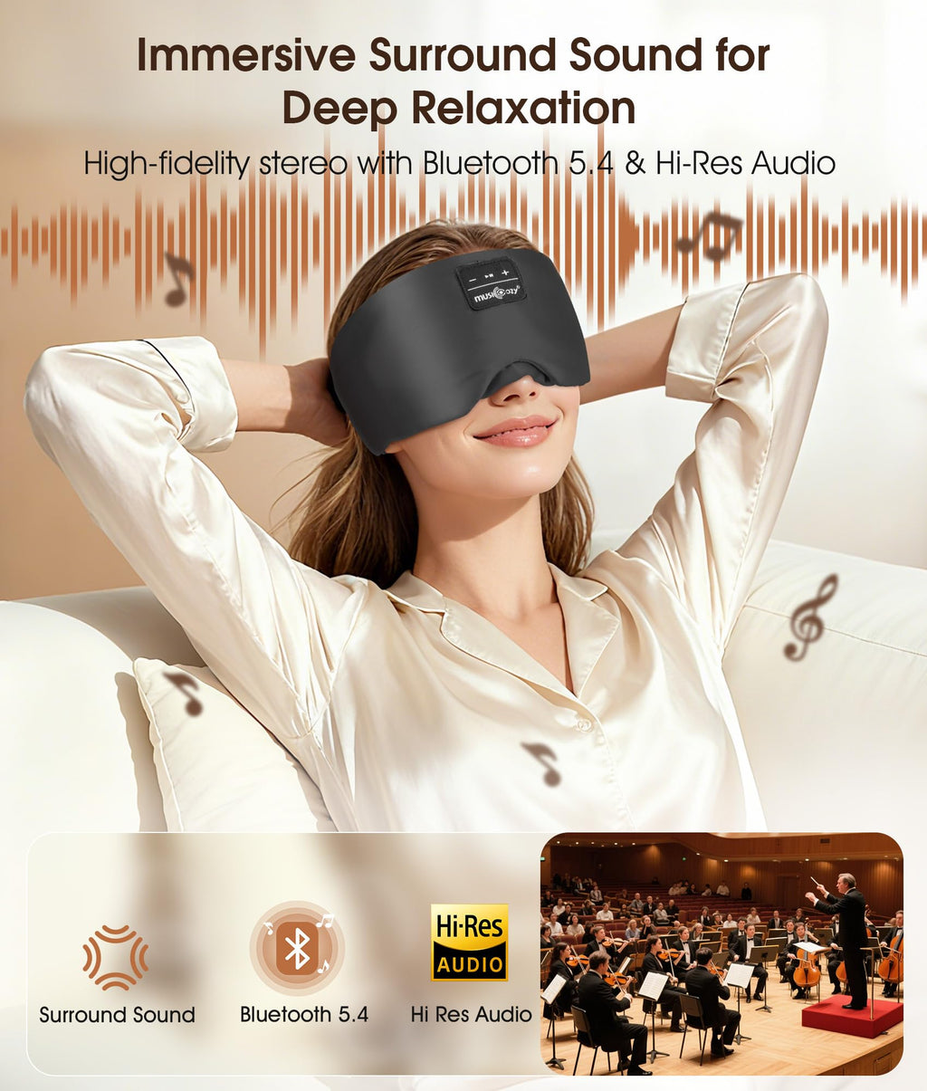 Silk Sleep Mask Bluetooth Headphones W9599