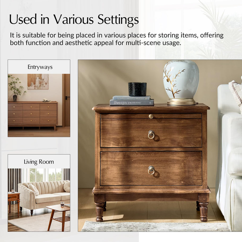 2-Drawer End Table with Charging Station V78027