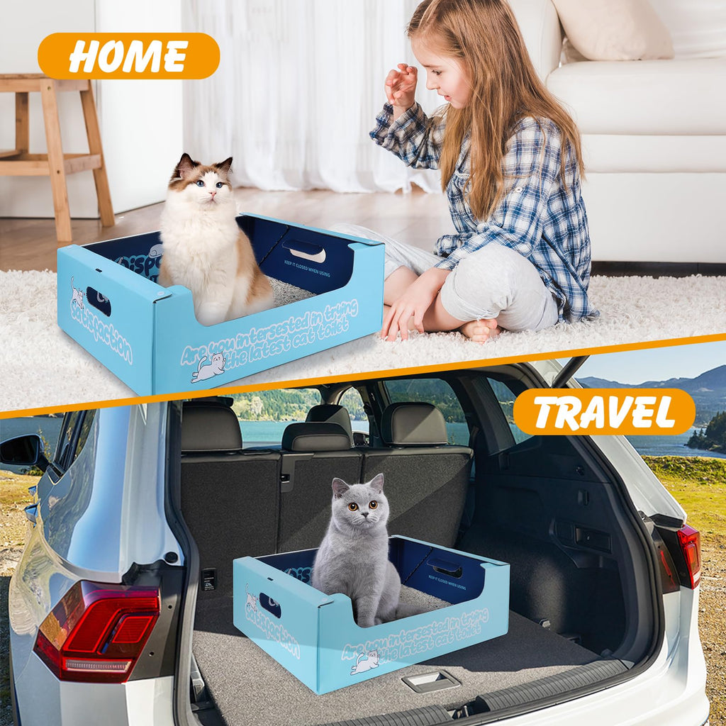 3 Pack Disposable Cat Litter Boxes W763