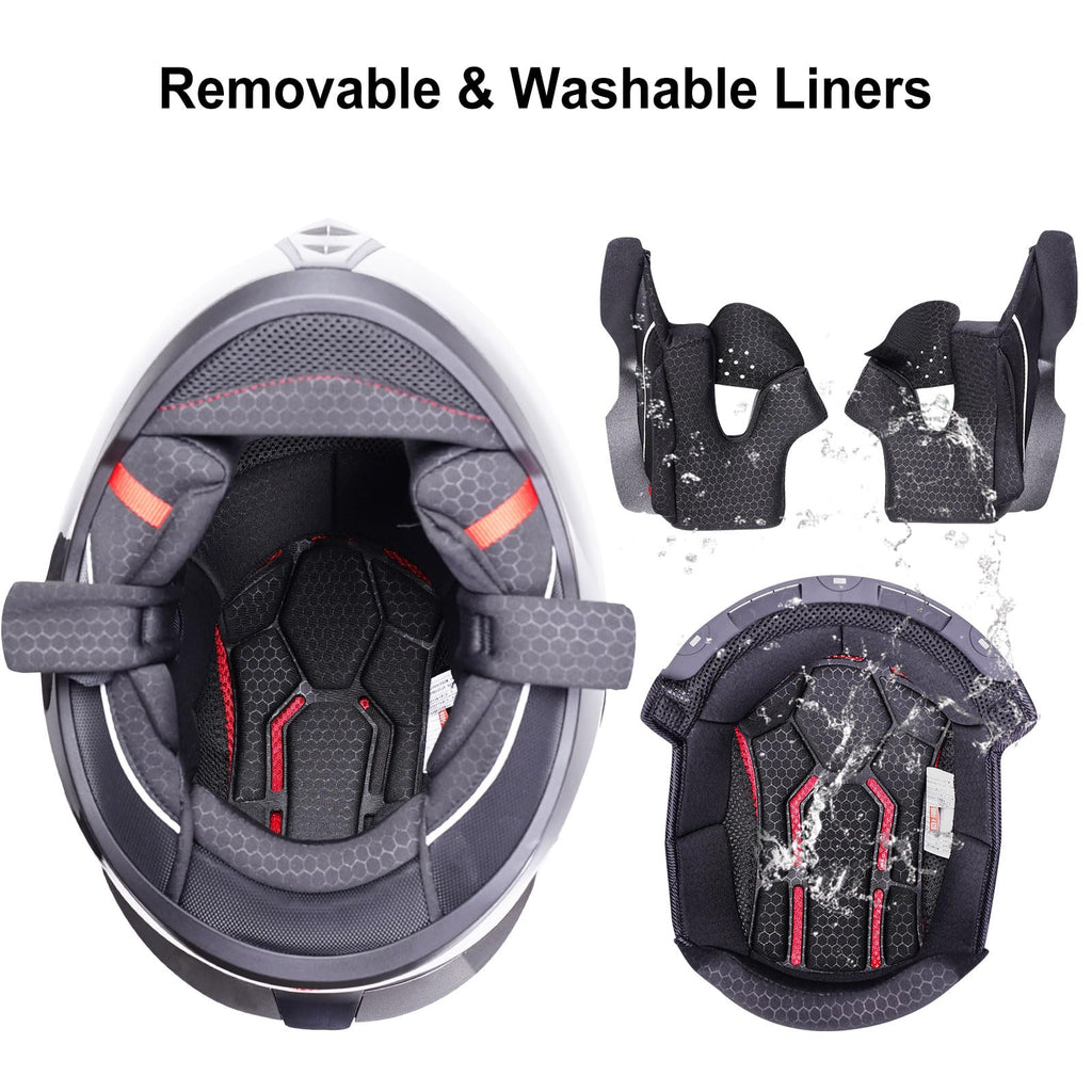 Dual Visor Full Face Motorcycle Helmet S487