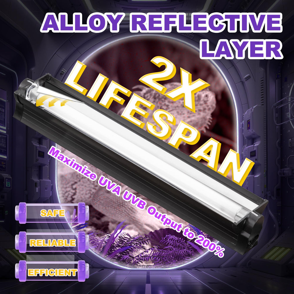8W 10.0 UVB Reptile Light Fixture M3982