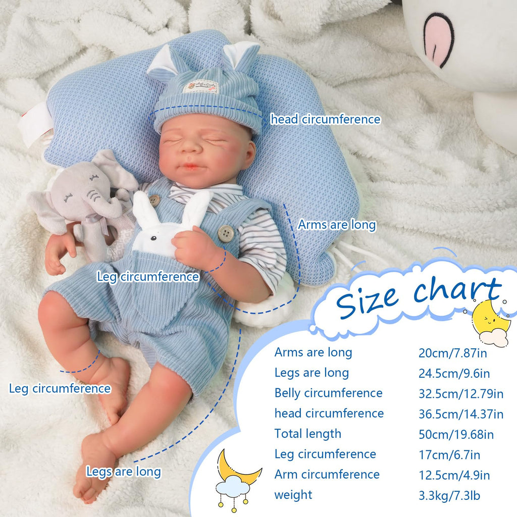 20 Inch Full Silicone Baby Doll K7458