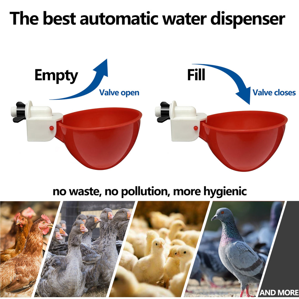 16 Pack Poultry Waterer Cups with Mounting Hole Opener D319