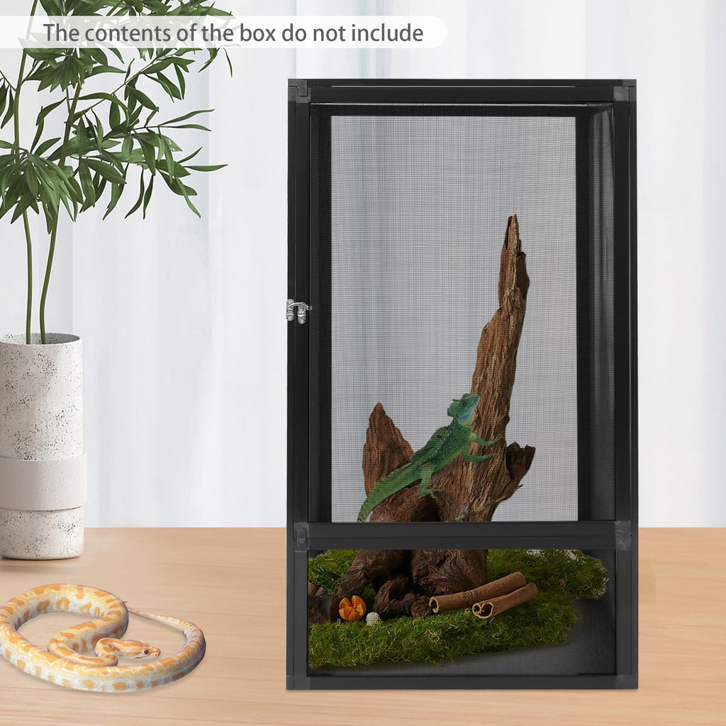 17.7x17.7x31.5 inch Aluminum Alloy Mesh Reptile Terrarium W932