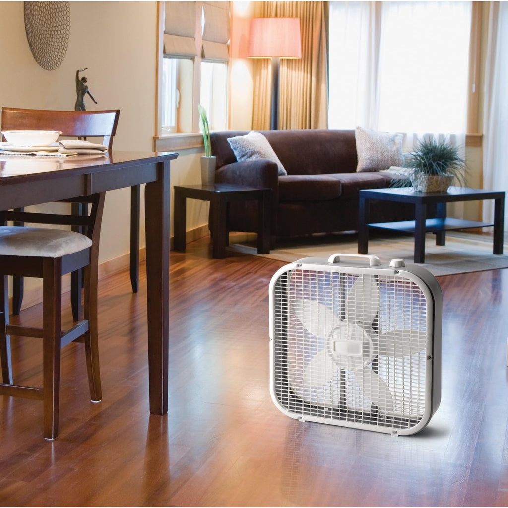 White 3-Speed Box Fan E1510