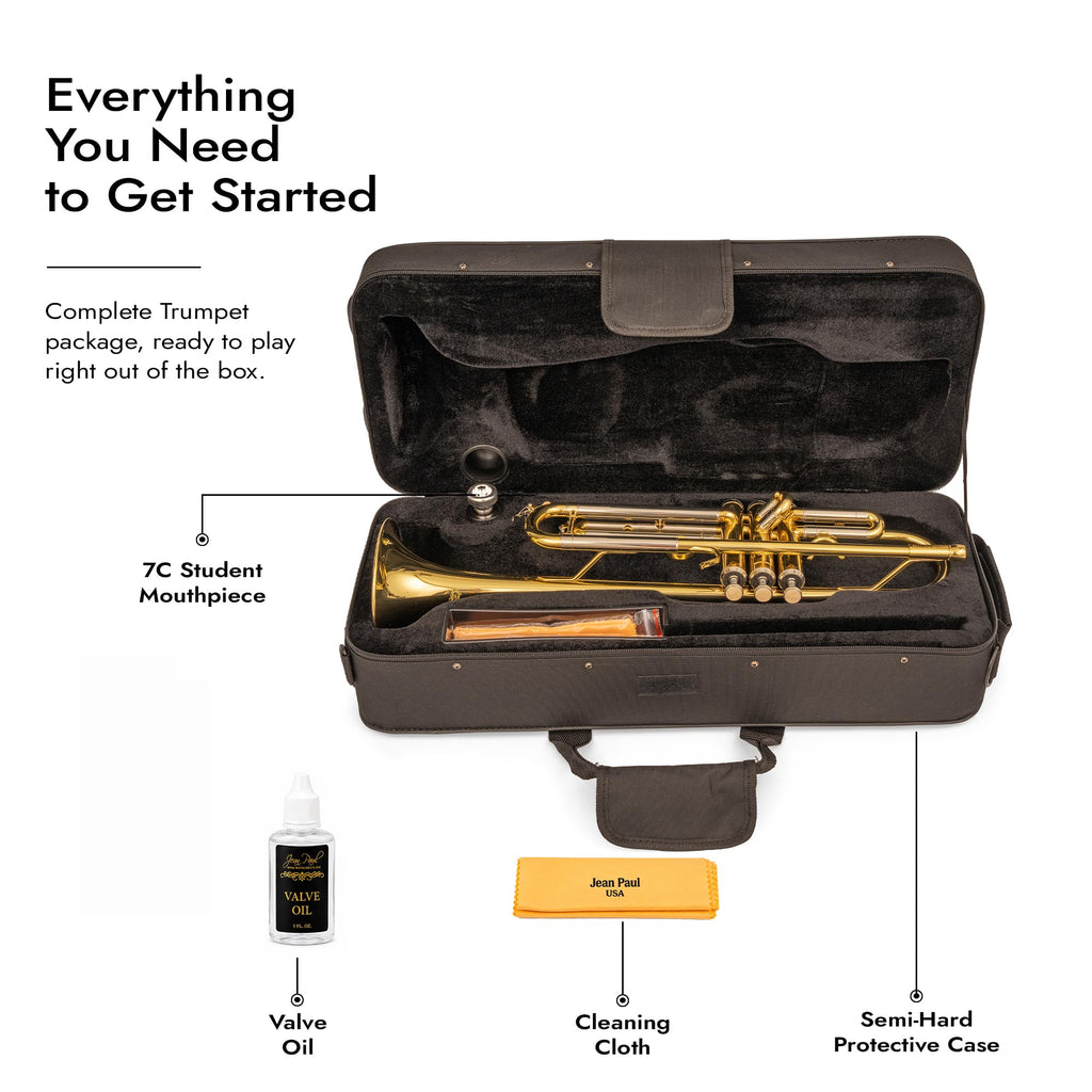 Bb Trumpet with Yellow Brass Bell and Stainless Steel Valves E17698