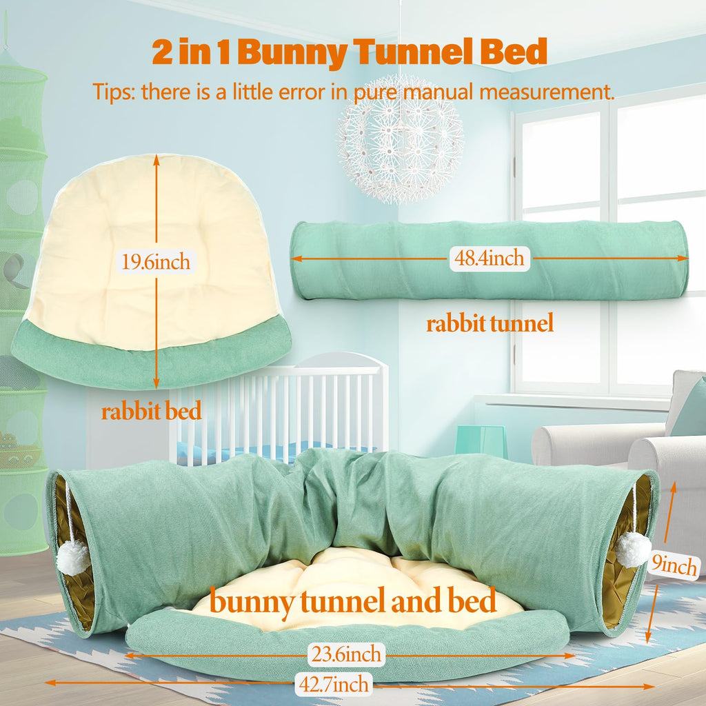 Collapsible Bunny Tunnel Bed with Mat J4775