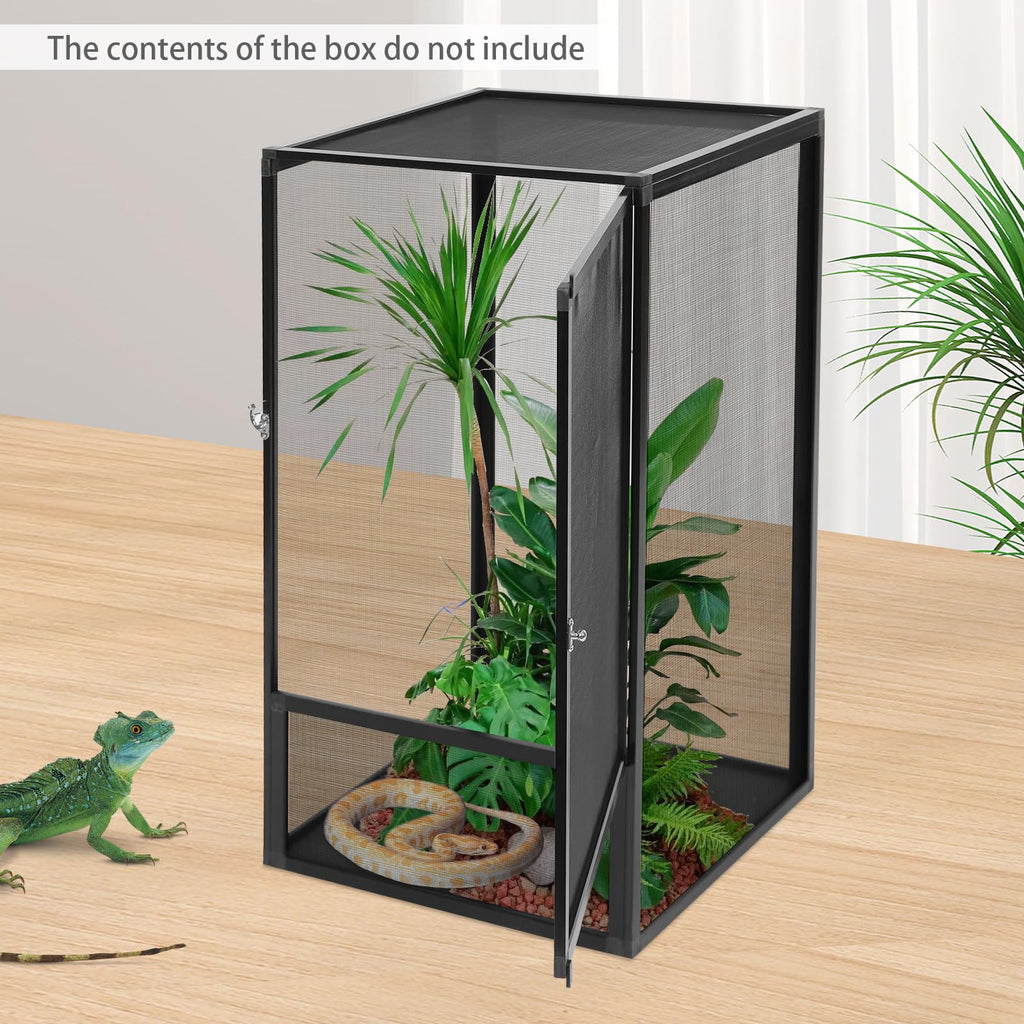 17.7x17.7x31.5 inch Aluminum Alloy Mesh Reptile Terrarium W932