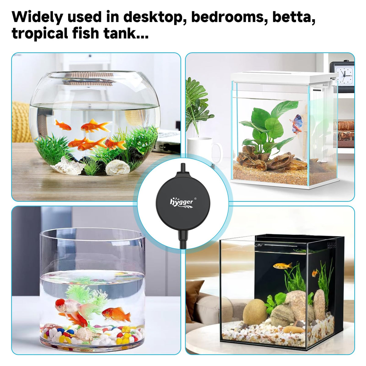 1.5 Watt Mini Aquarium Air Pump with Air Stone Tubing H96622